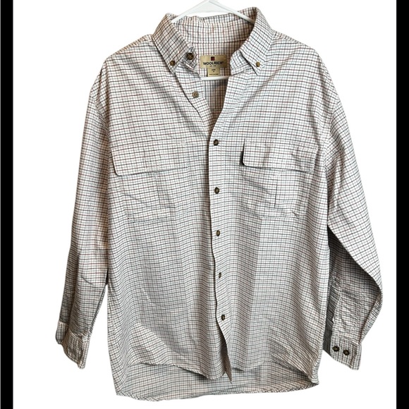 Woolrich Other - Woolrich Men’s Red Blue Check Long Sleeve Button Down Size Medium